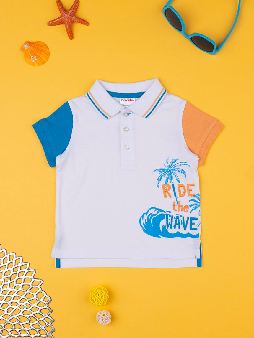 Polo bimbo maniche corte "surf" - Prénatal