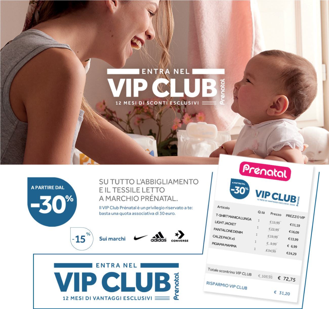 Entra nel VIP CLUB 12 mesi di sconti esclusivi! Entra nel VIP CLUB 12 mesi di sconti esclusivi!
