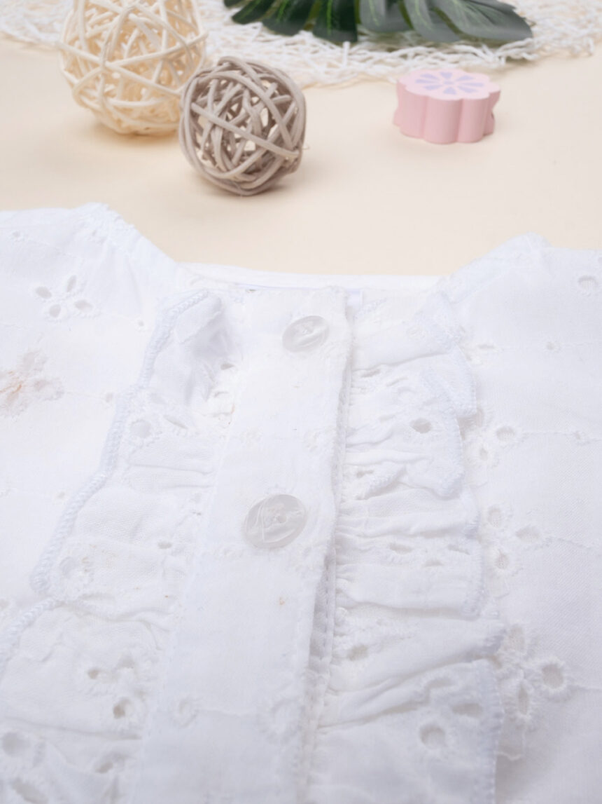 Camicia bimba sangallo bianco - Prénatal