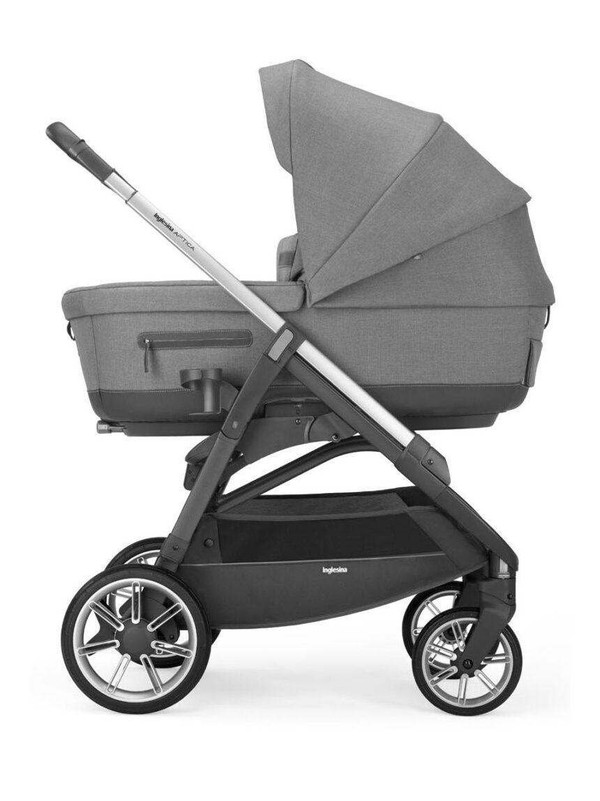 Aptica system quattro colore kensington grey con telaio grafite e seggiolino auto cab - Inglesina