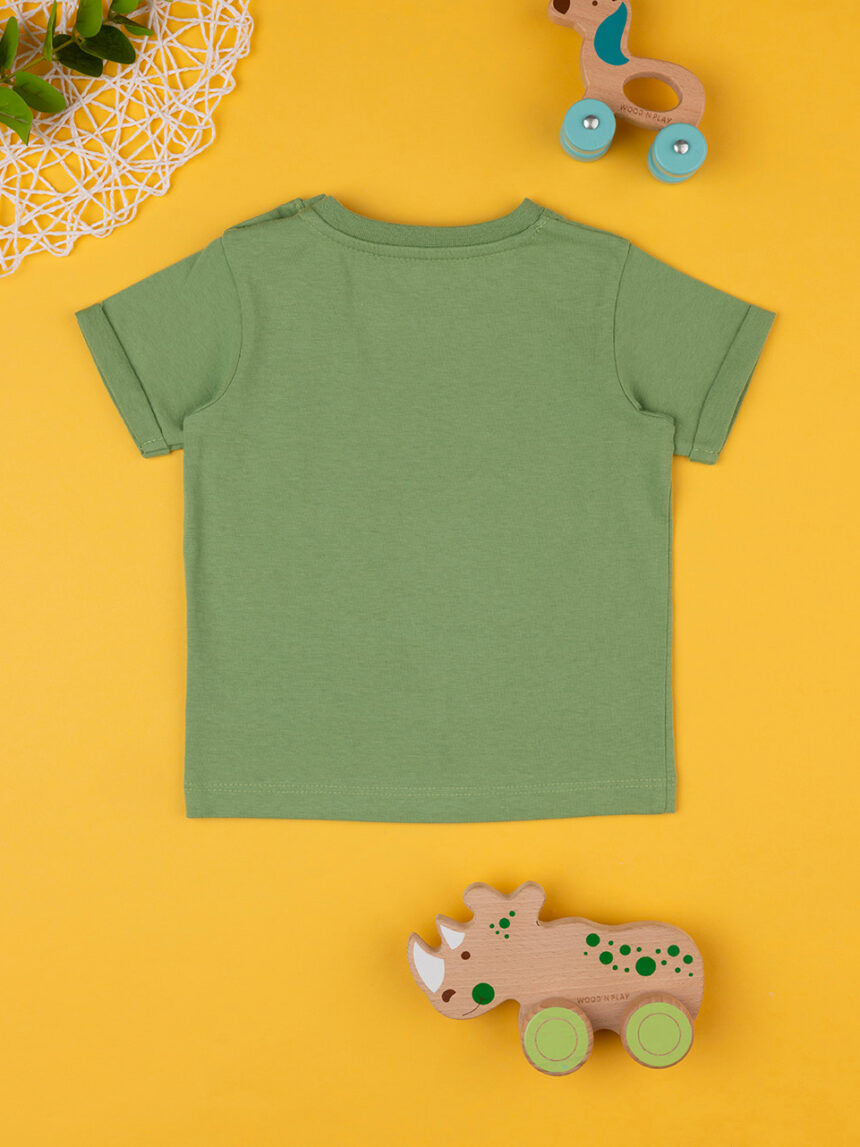 T-shirt bimbo verde "dinosauri" - Prénatal
